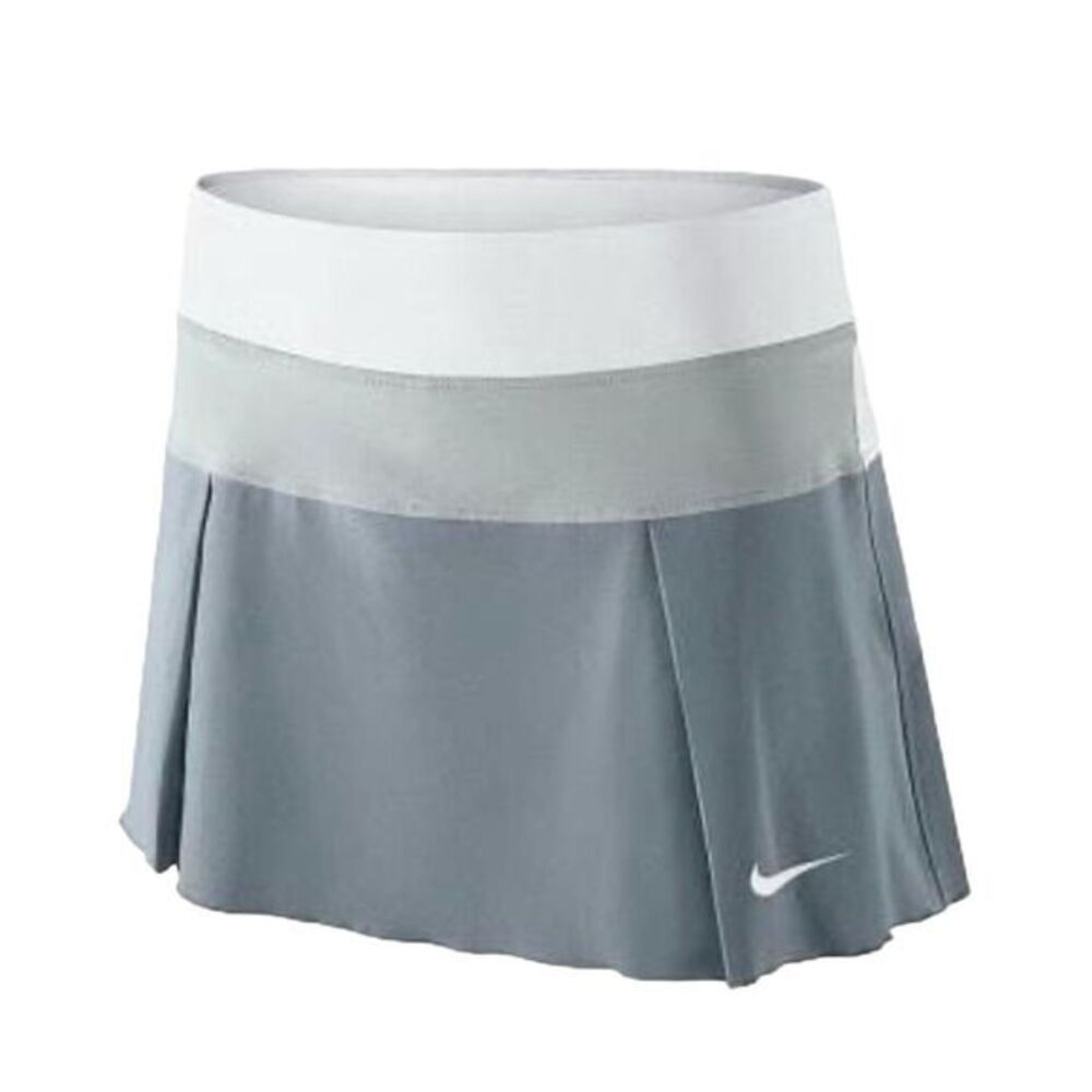 Nike Women's Advantage Dri-FIT Tennis Skort Gray Pleated Size L
